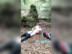 [ABX][2][094] - Skinny British twink public jerk in forest