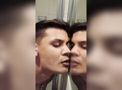 [ABX][2][101] - Mirror kissing and masturbate