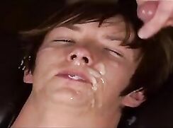 Bukkake Boy Face Cum