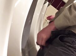 Brit chav lads in the pub urinal