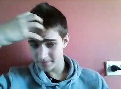 18-year-old boy shows ass in webcam