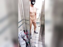 [ABX][2][274] - Jock teen walks out completely naked in airport bathroom...