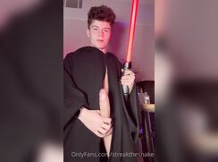 he has a pink wand and a light saber boys porn