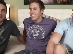 Double Penetration Frat Boys Porn Three hunks fuck