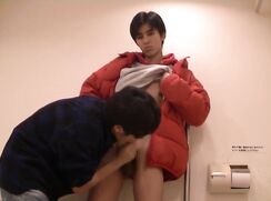 Japanese Cutie Getting BJ in a Public Restroom MMM523