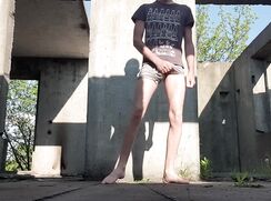 [ABX][2][397] - Teen boy undresses and jerks off in abandoned building on quarantine