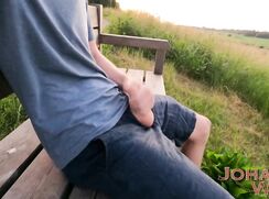 [ABX][2][432] - Real risky cumshot right at the jogging track!...