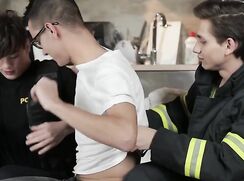 Let's Entertain 2 Fire & Rescue Boys Gay Porn Videos