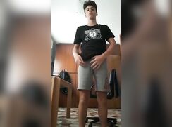 Very cute Twink boy porn strip