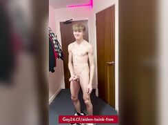 Aiden came home and started jerking off his Big Dick in the hallway!