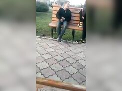 Jerking outside in park:-)