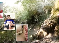 Adidas Teen Boy walking freeballing wanking cumming in public park