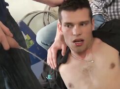 Guys have fun with piss gay porn