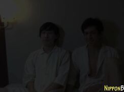 two asain lads suck and wank each other