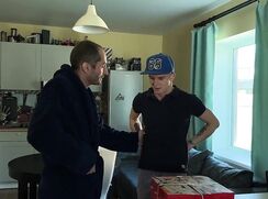 MAN FUCKED AND CUMMED ON A PIZZA COURIER