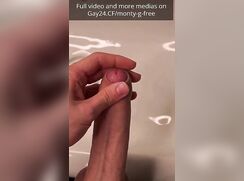 Cute teen Monty jerking Big Cock