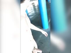 [ABX][2][637] - Risky naked walk and cum - Back to the parking