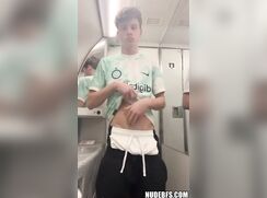 Airplane toilet pleasure