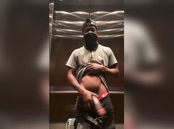 black teen jerk in elavator