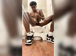 cute teen cum on toilet