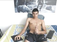 [Cam wanking][11] Latin boy cums and eats his load