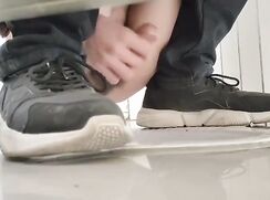 Spying on masturbating boys in public restroom 7
