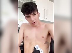 Jared cums twice while jerking off porn boys