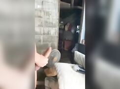 Slim asian boy fucking his toy and cums