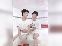2 Cute Chinese Boys Make A Creampie Video