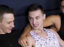 3 hot hung hunks having fun