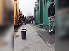 German Twink Cums in Public Gay Porn Boys