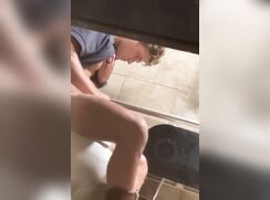 Spy caught cum and cleanup