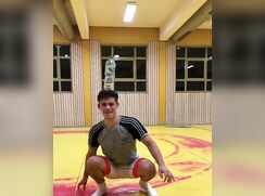 German wrestler college fight flex