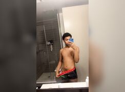 High School teen showing his big dick