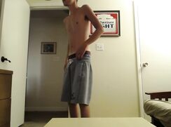 Twink strips and beats one off