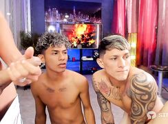 Big cum shots in face 3 boys sexy porn