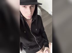 Hot English lad Hoodie Twink Solo Cum Boys Porn