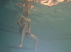 [ABX][3][114] - Underwater pool naked swim
