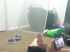 My younger stepbrother likes to masturbate while I watch him.