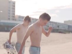 Beach for three straight boys first porn