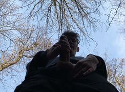 (18 Y.o) Cute Boy Stroking his 9 Inches Dick OUTDOOR