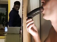 20yo African Boy visits Glory Hole