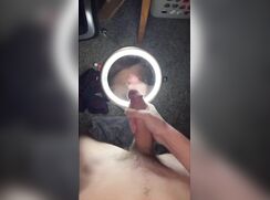 huge dick busts on mirror