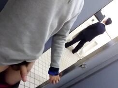 Exposure ejaculation in public toilet3