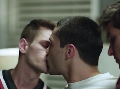 Gray Bedroom Bareback Threesome