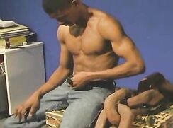 Dnz hung muscle boy taking a break