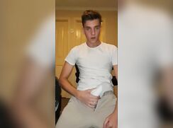 [ABX][3][391] - Hung twink jerking uncut cock and cum