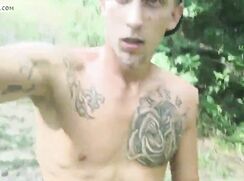 naked guy in the woods masturbates porn boys