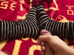[ABX][3][410] - Cumming on fuzzy socks