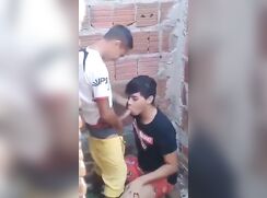 He lost a bet and had to give a blowjob